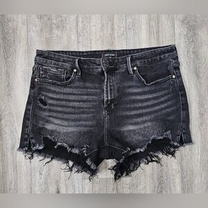 Dear John Black Denim Distressed Shorts-Size 31